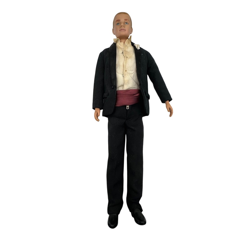 Vintage 1960s Ken Doll Mattel Blonde Flocked Tuxedo 787 Wedding Outfit Shoes